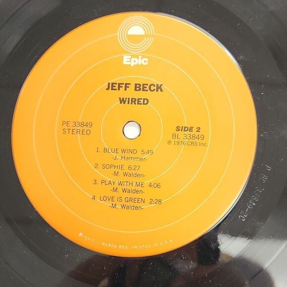 Jeff Beck Wired 1976 Vinyl Record Album - Picture 6 of 7